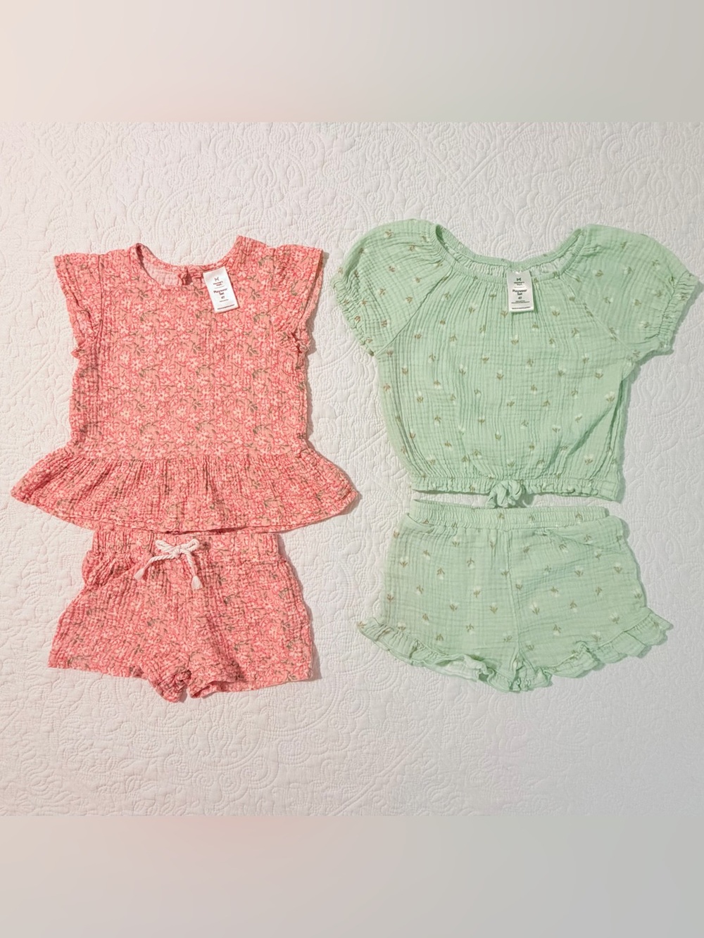 Member's Mark | Toddler Girls Size 4T | Cotton & Rayon Gauze 2-Piece Short Sets